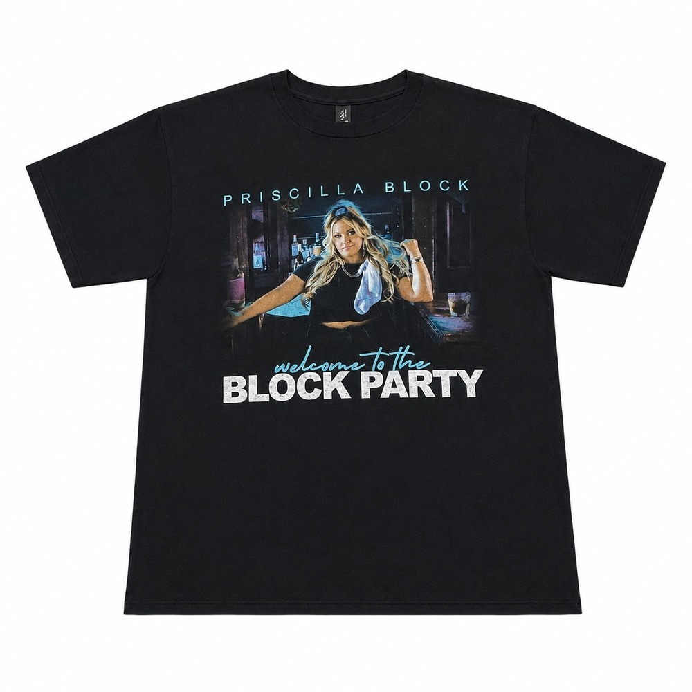 Priscilla Block Welcome to the Block Party Tour T-Shirt Black Mens XL